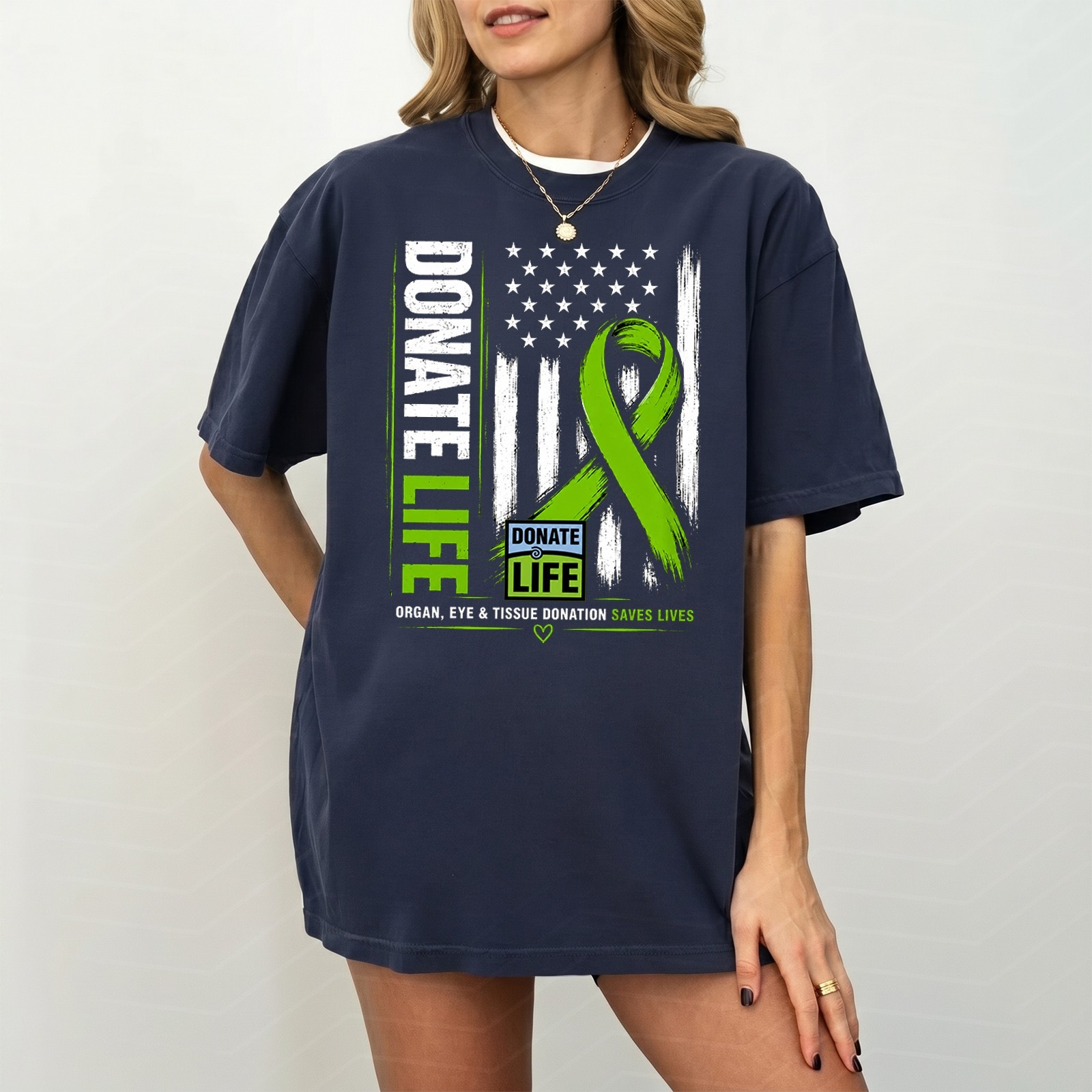 Donate Life Shirt Organ Donation Awareness Shirt Green Ribbon Graphic Tee