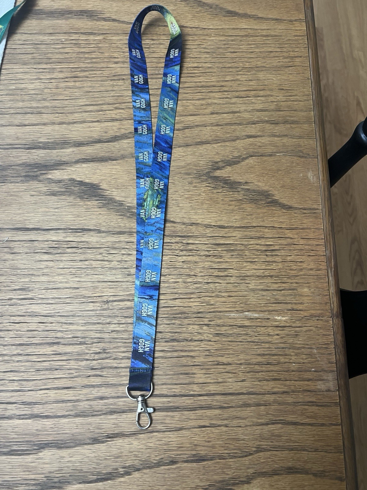 Van Gogh Blue/Green Lanyard Key Chain Detachable Swivel Clip Logo One Size