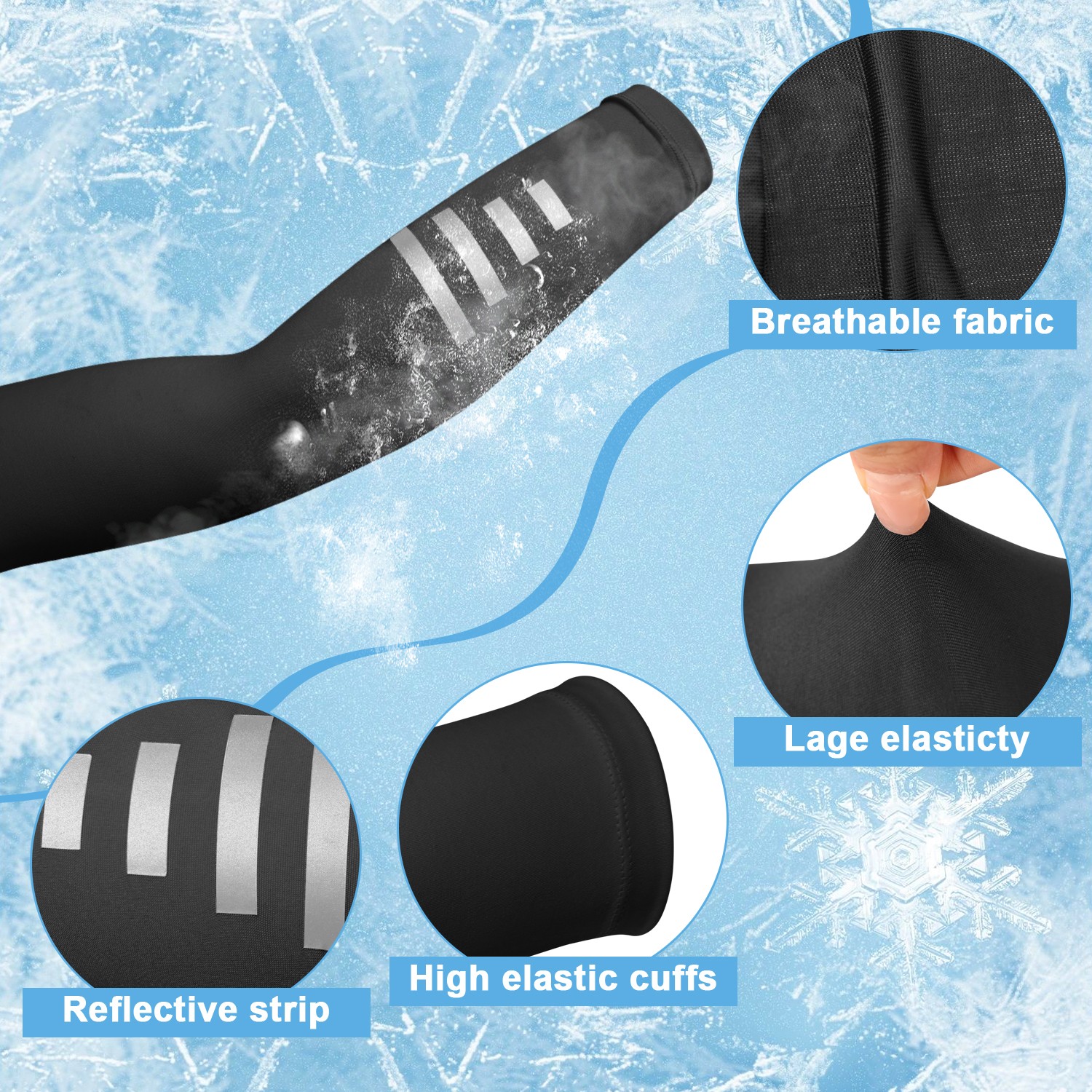 15CM Wide Brim Sun Hat & UV Protection Arm Sleeves For Hiking Camping Fishing