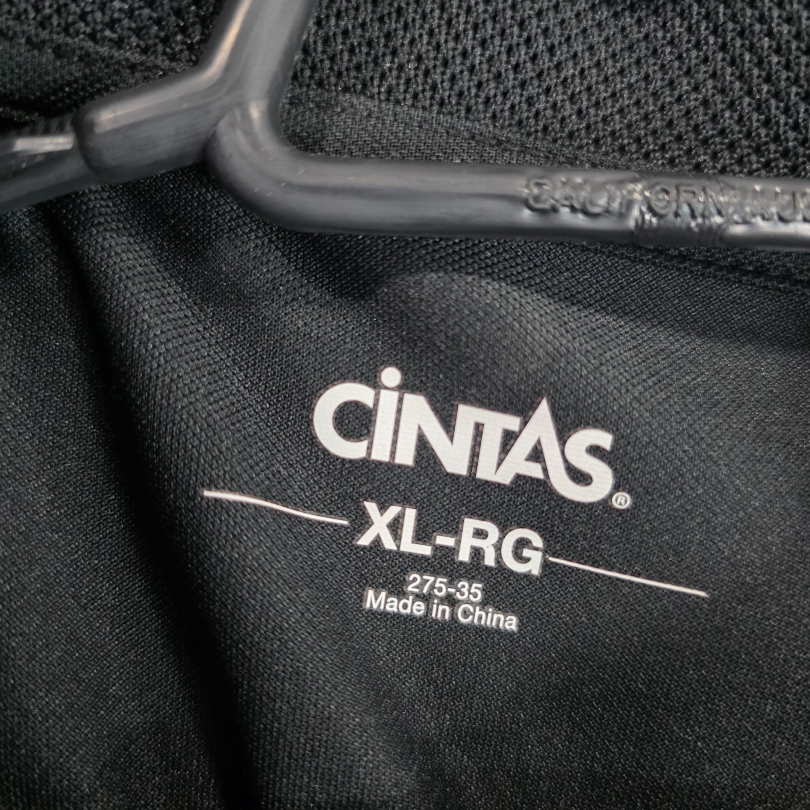 Mens Cintas Black Polo Shirt Short Sleeve 100% Polyester Classic Fit Size XL