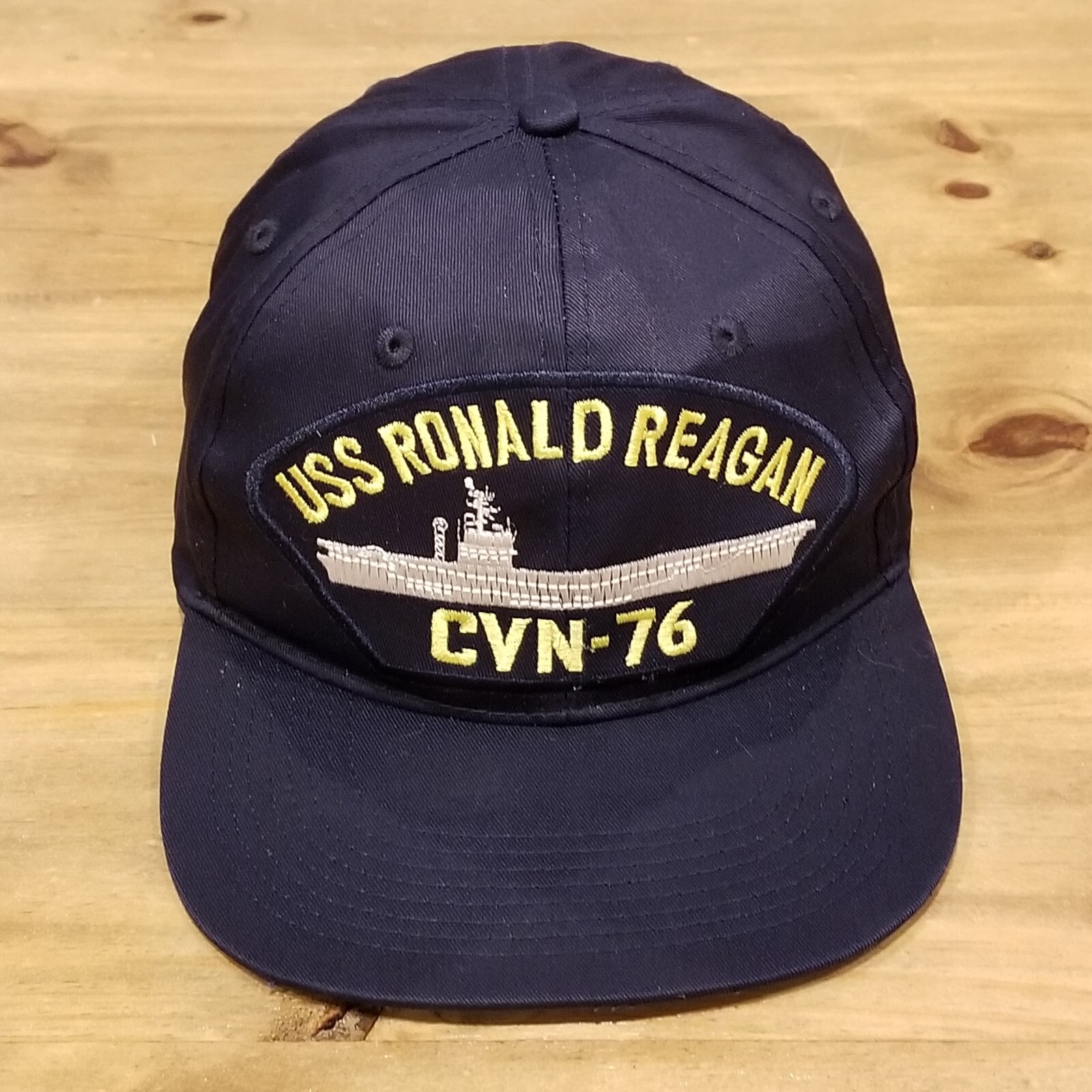 USS Ronald Reagan Hat Cap Snapback CVN-76 US Navy Military Carrier Blue Patch