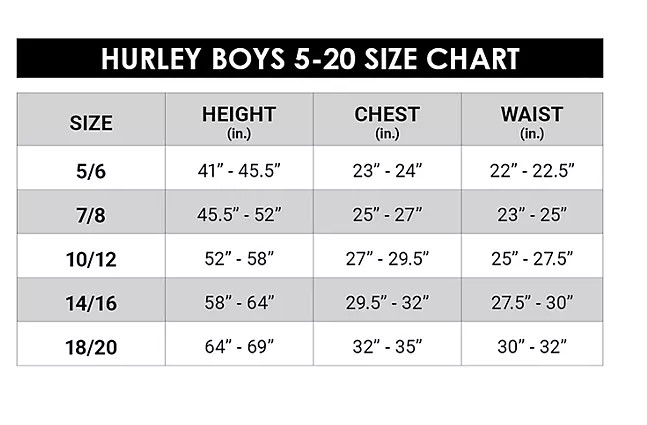 Hurley Boys Long Sleeve Moisture Wicking UV T-Shirt