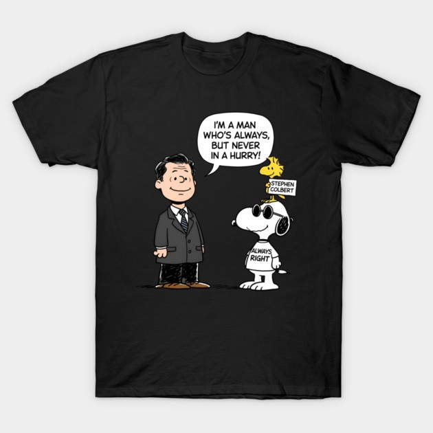 Stephen Colbert x Snoopy Alwys Right T-Shirt
