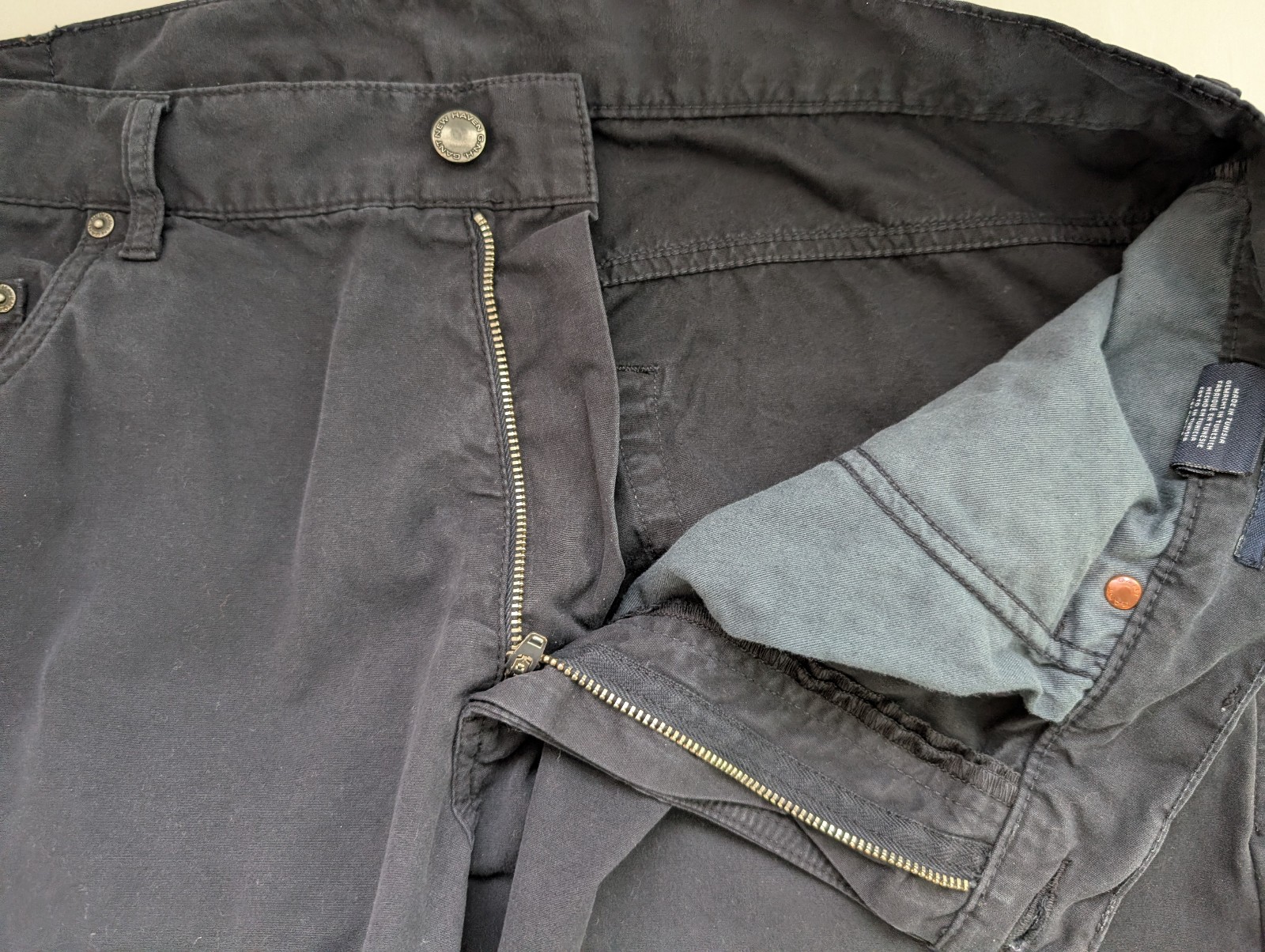 Gant Jason Chinos Mens W38 L32 Black Normal Waist Regular Fit Smart Casual