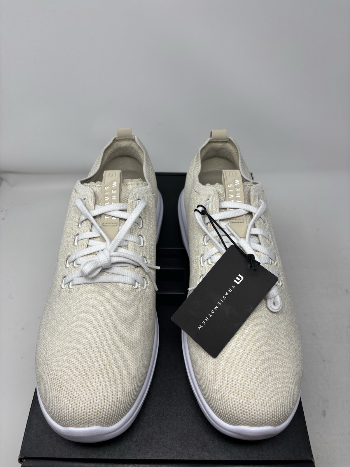 Travis Mathew The Daily Lite Italian Sand Beige White Sneaker Men’s Size