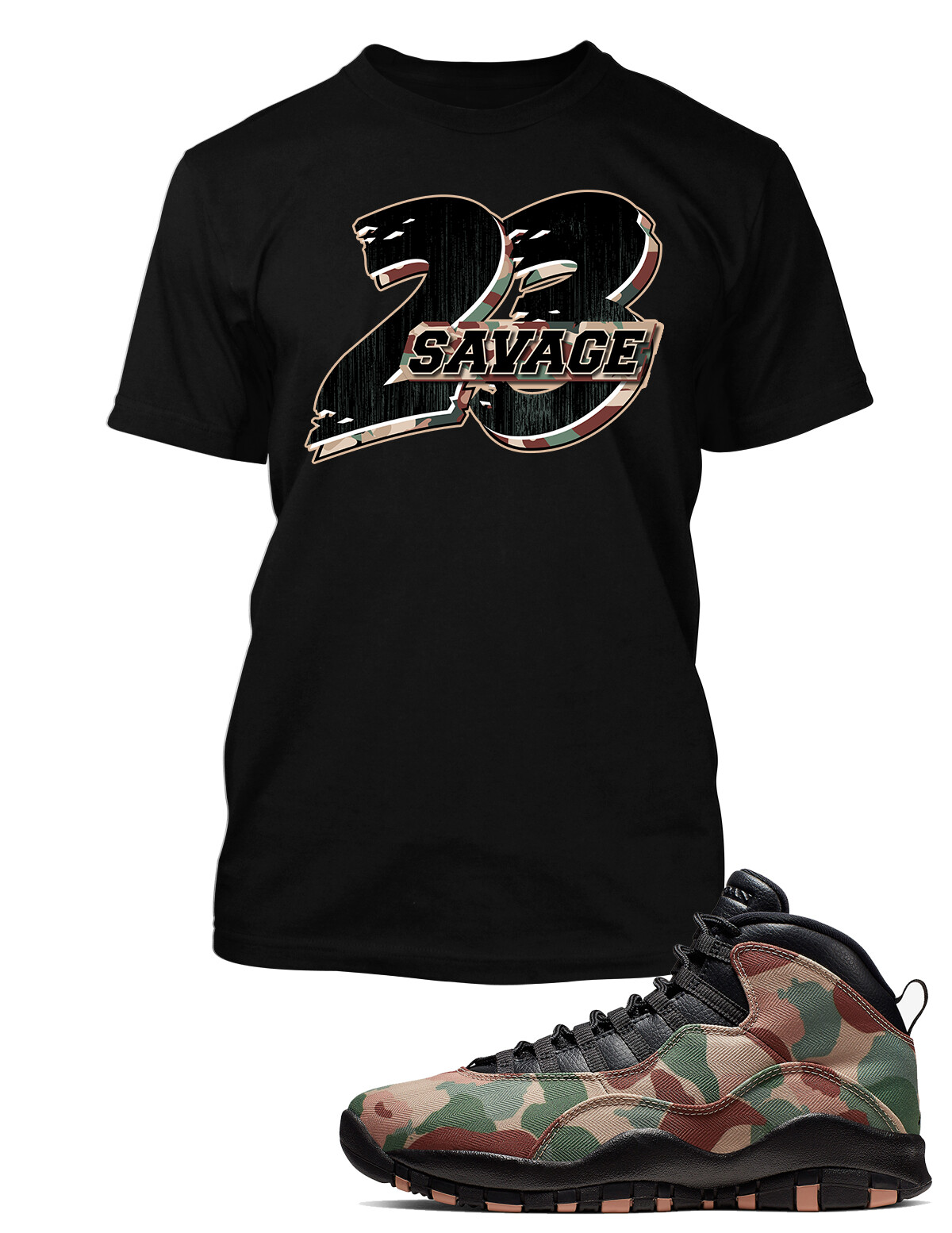 Sneaker 23 Tee Shirt to Match J10 Duck Camo Pro Club Shaka T Big Tall Small
