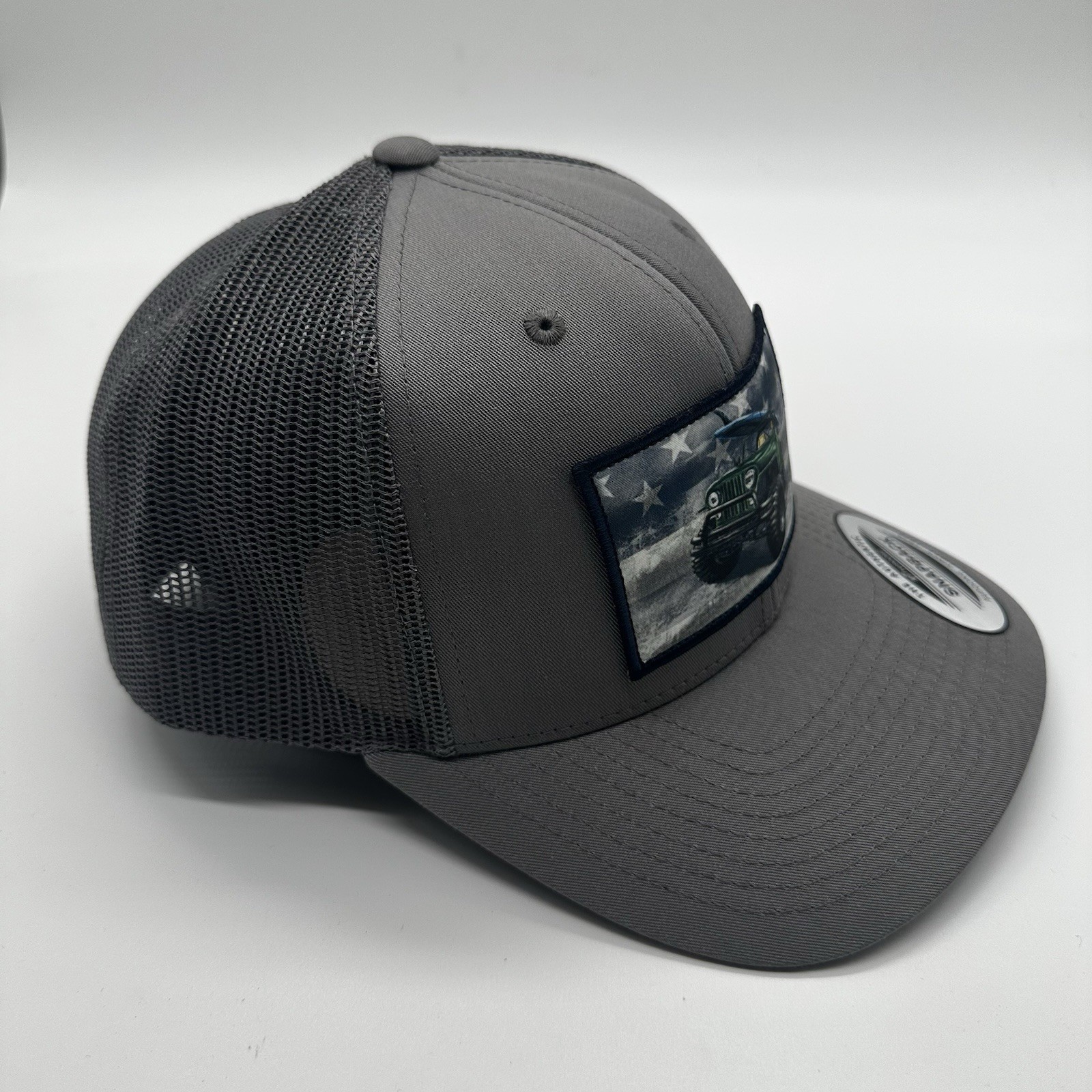 Huk Performance Fishing Trucker Hat Cap Retro Gray Jeep 4×4 Off Road Surf NWT