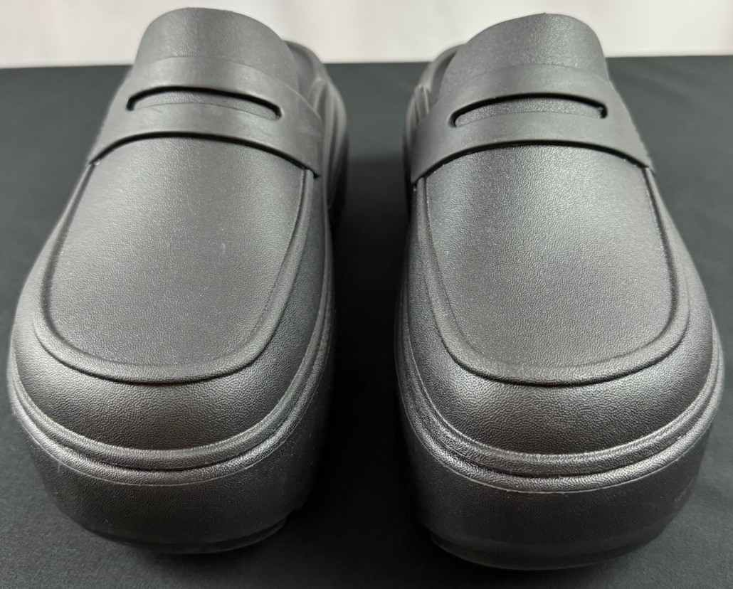 Crocs Stomp Platform Loafer Shoes W7/M5 Black Slip-On Goth Mule Classic Witchy