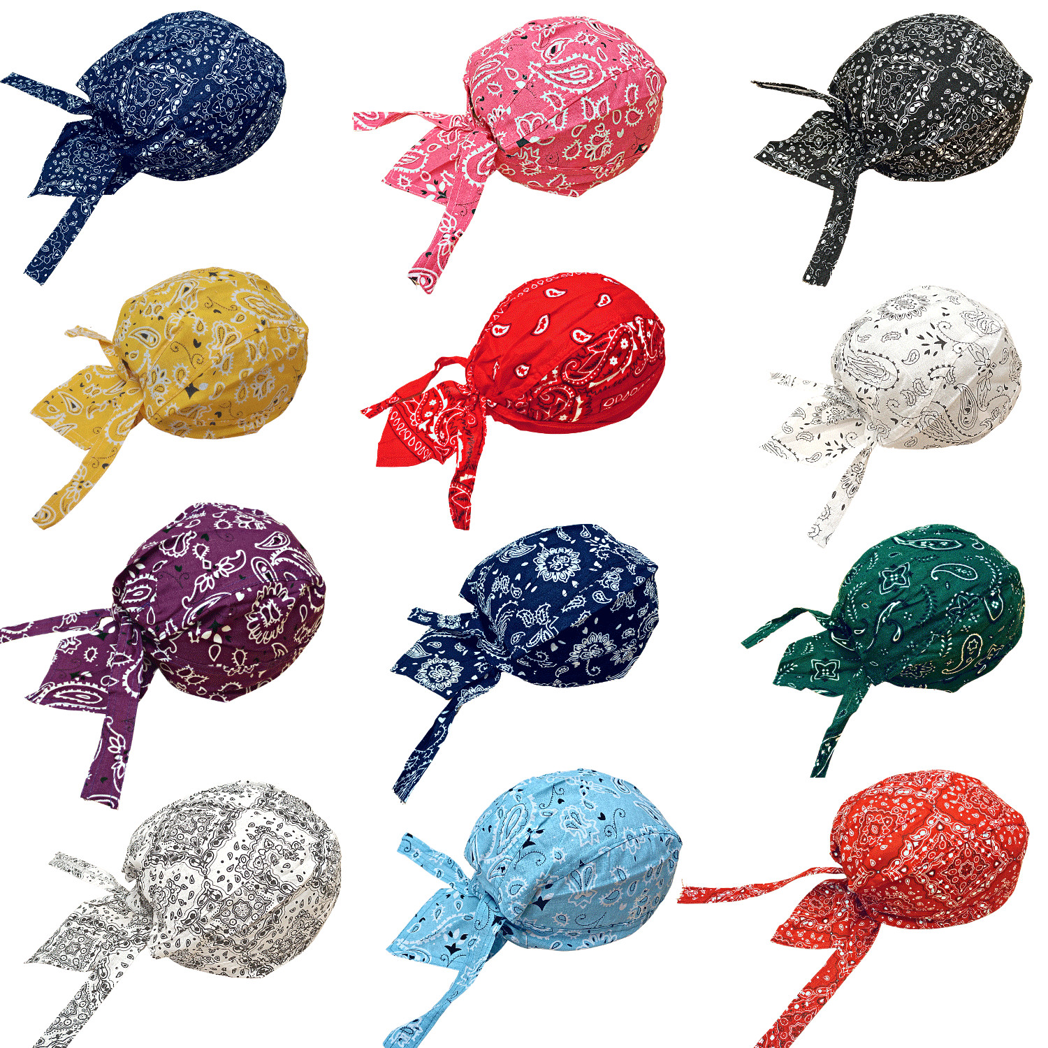 1pc Do Rag Paisley Skull Cap Cotton Head Wrap Motorcycle Biker Doo Du Bandana