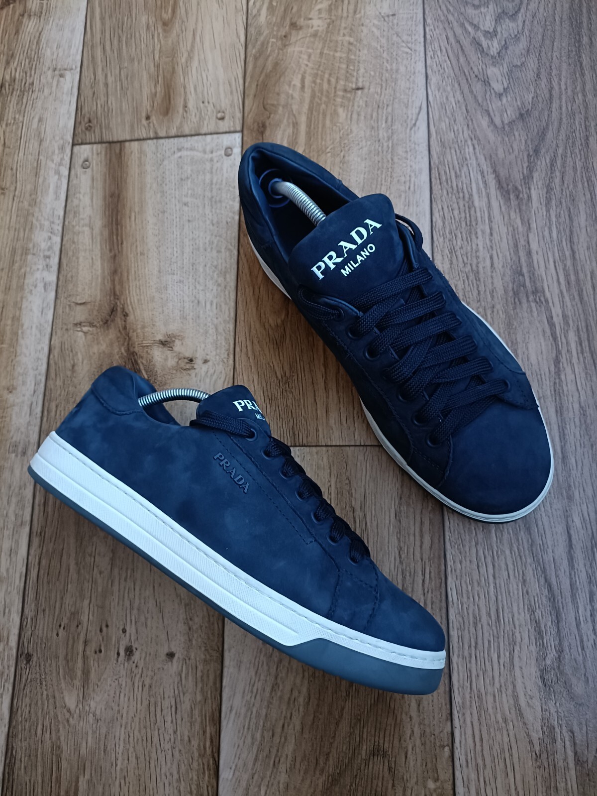 PRADA DOWNTOWN SUEDE SNEAKERS SIZE 40 EU, 7 US, 6.5 UK