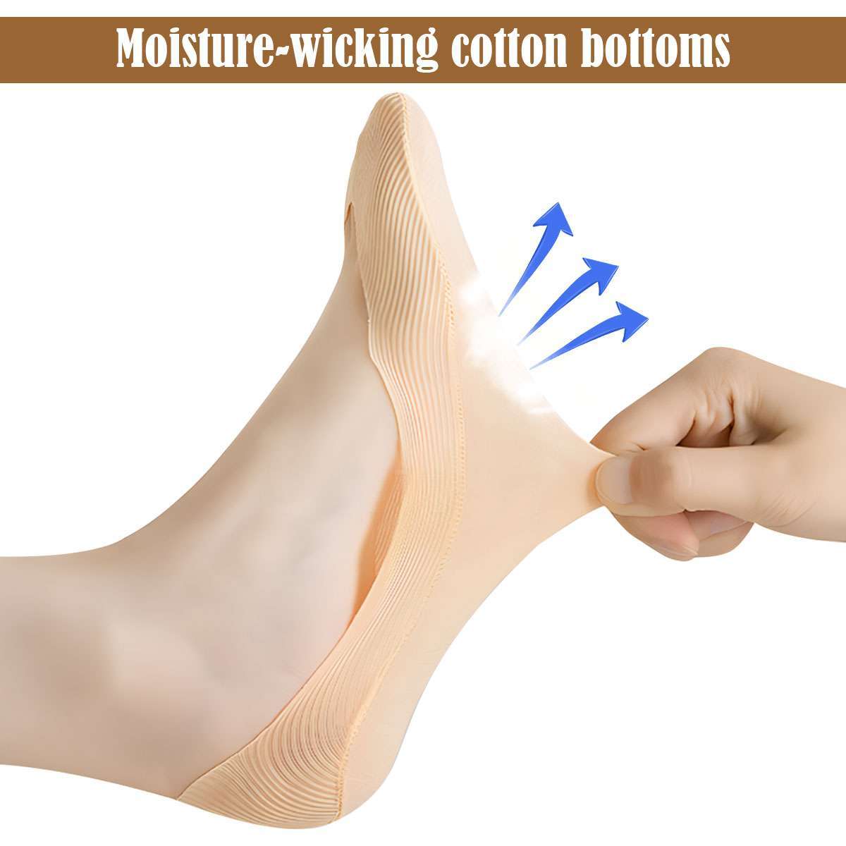 3 Pairs Womens No Show Nonslip Silicone Invisible Liner Low Cut Boat Heels Socks