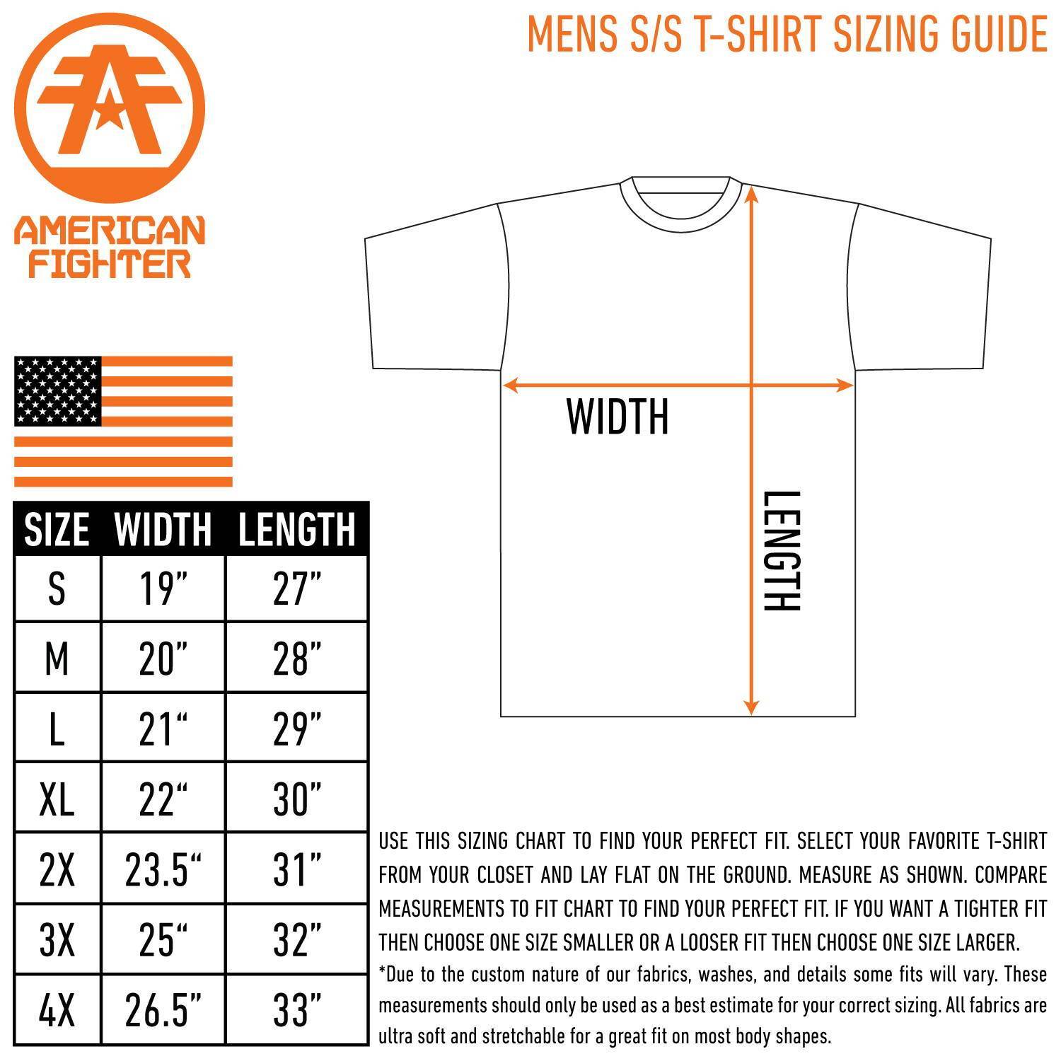 American Fighter Mens T-Shirt LANDER Athletic Biker GYM Black MMA