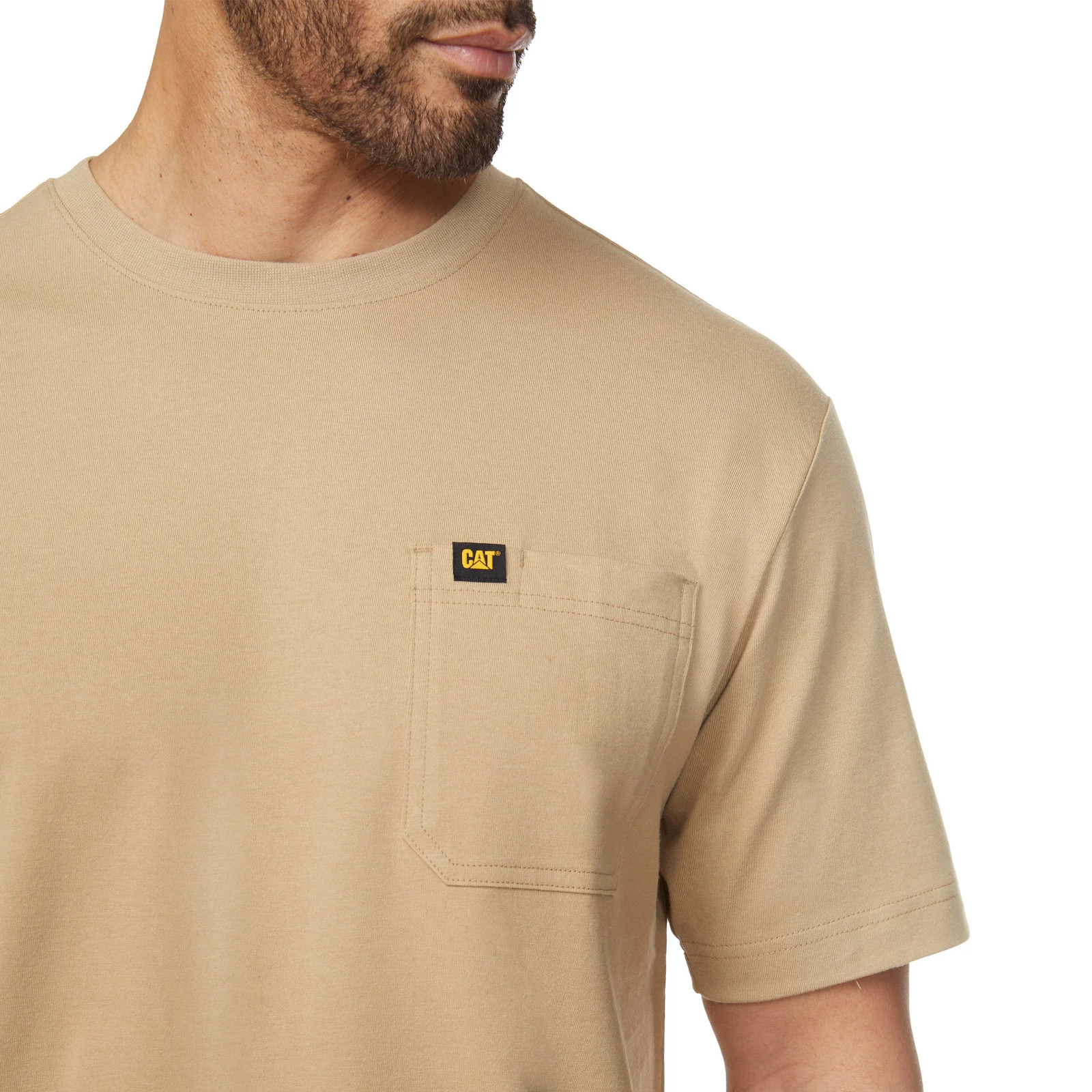 CAT Caterpillar Men’s Pocket T-Shirt 100% Cotton Short Sleeve Workwear Tee S-XXL