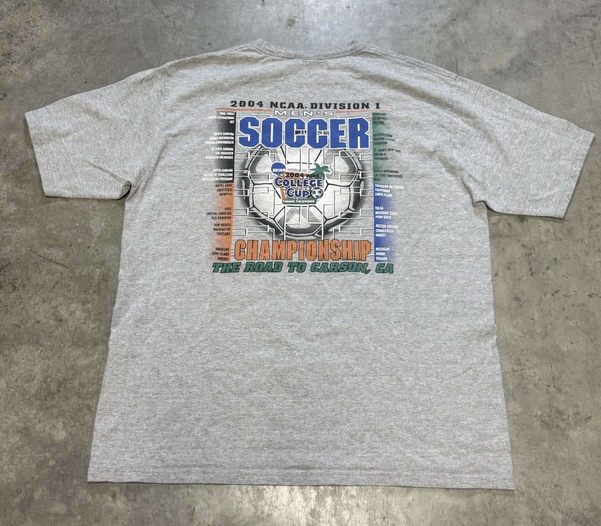 Vintage 2004 Carson Cup NCAA Division One Soccer Tournament Vintage Tee Size XL