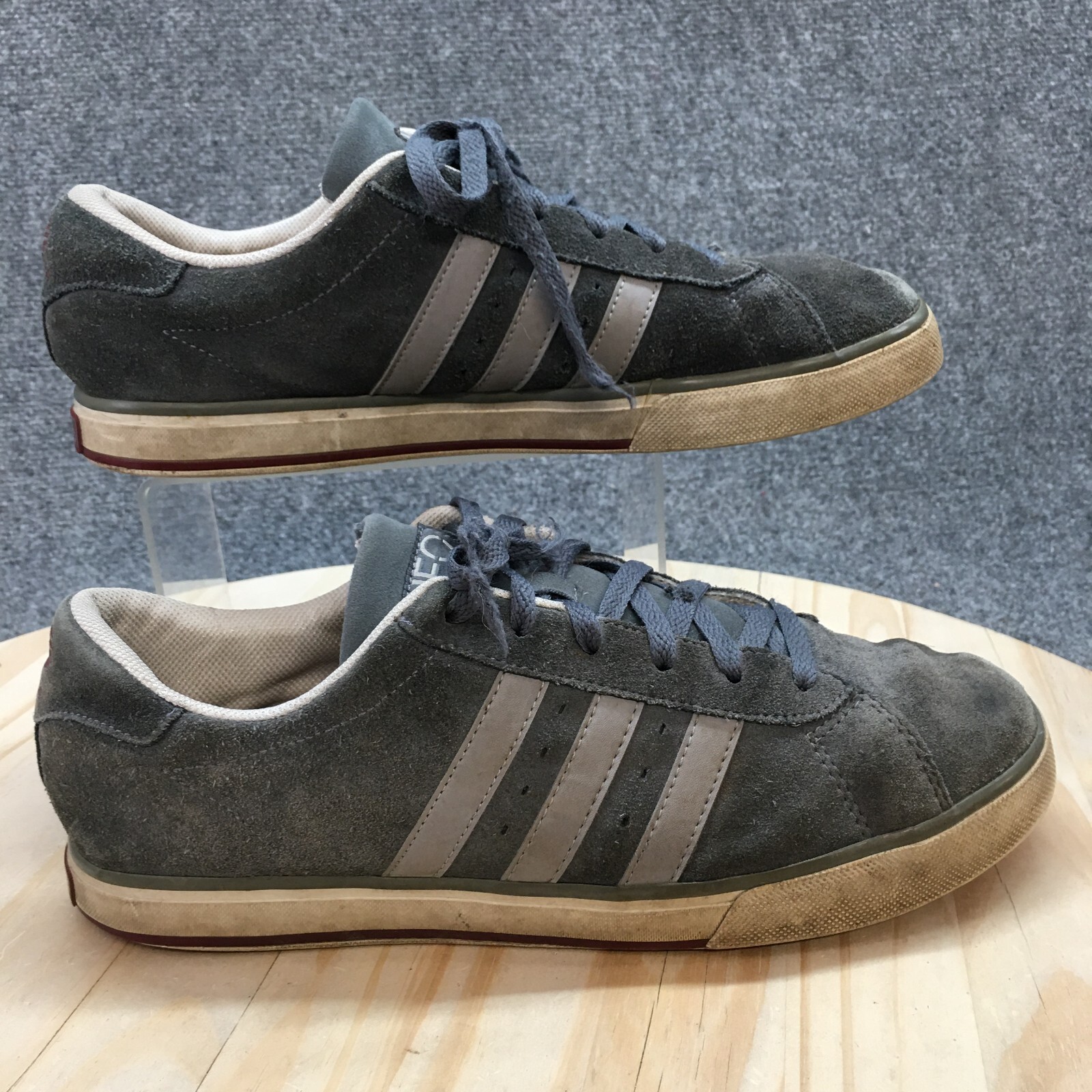 Adidas Sneaker Mens 12 Blue Neo Ortholite Athletic Lace Up Casual Suede G52128
