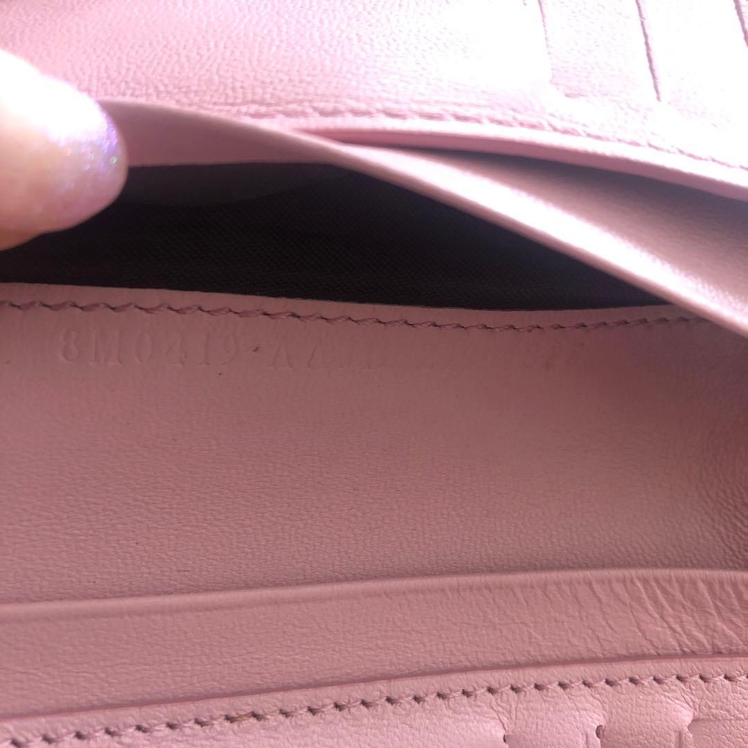 FENDI Pink Leather Logo Bi fold Wallet in Excellent Condition