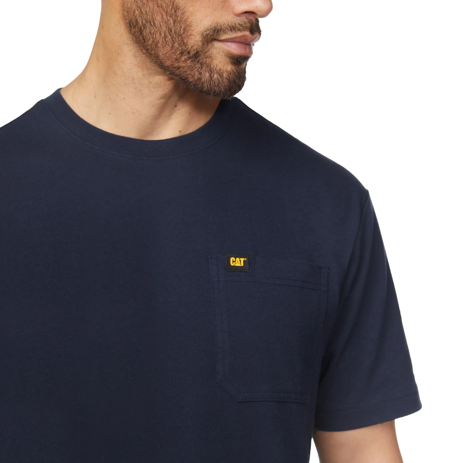 CAT Caterpillar Men’s Pocket T-Shirt 100% Cotton Short Sleeve Workwear Tee S-XXL