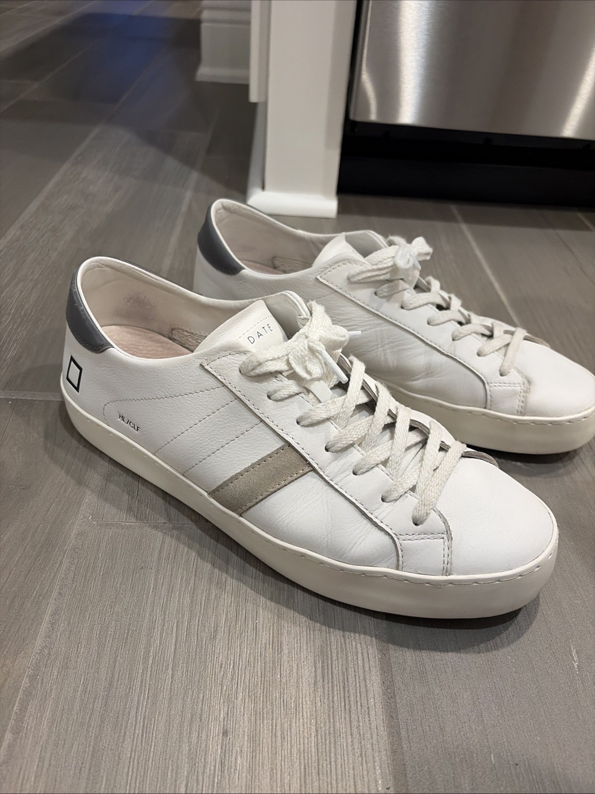 D.A.T.E Date Hill Low Calf Florence Italian Leather White Sneaker – EU 44/US 11