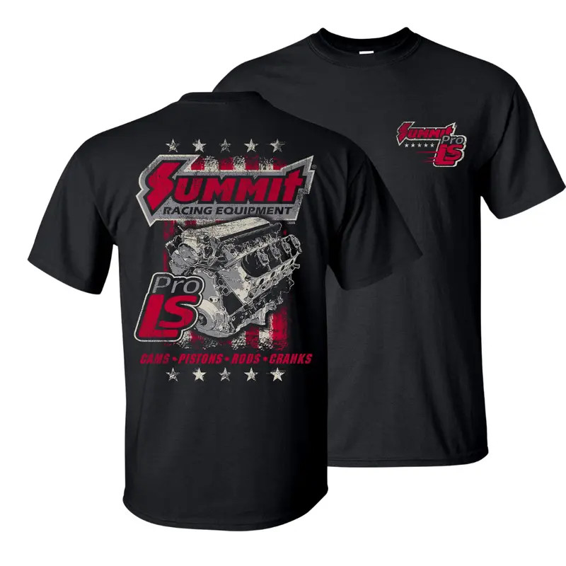 Summit Racing Equipment Pro LS Engine Shirt Performance Car Graphic Tee Muscle C