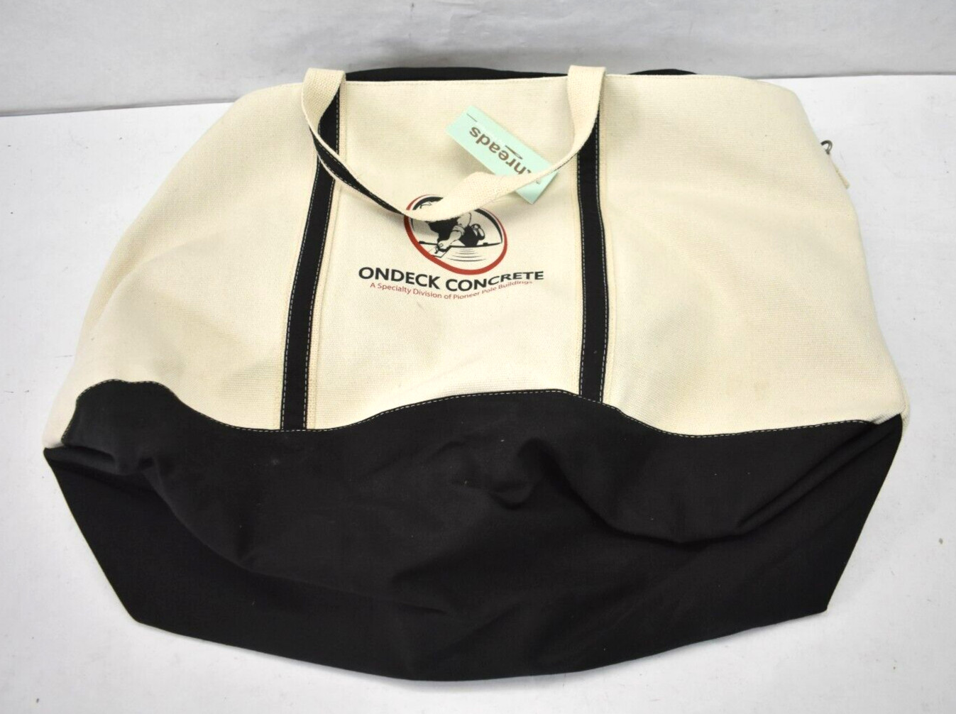 Peerless Threads X-Large Sailing Tote Bag BRANDED Beige Natural Canvas