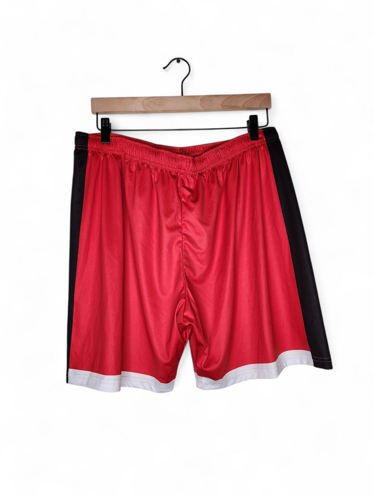 Colbert College Track Stripe Basketball Shorts in Red Size XL