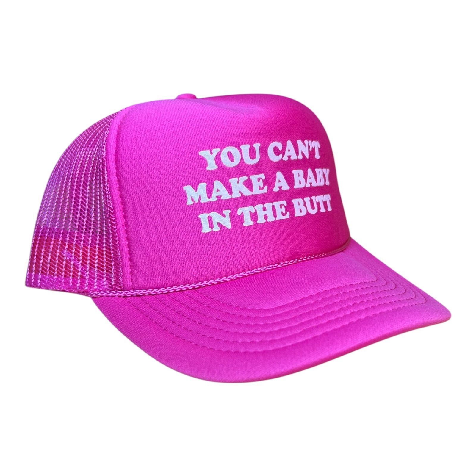 Funny Trucker Hat You Can’t Make A Baby In The Butt Hat adult humor novelty cap
