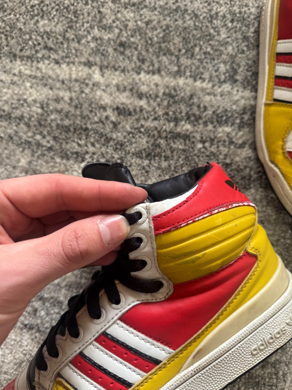 Jeremy scott adidas mickey mouse shoes