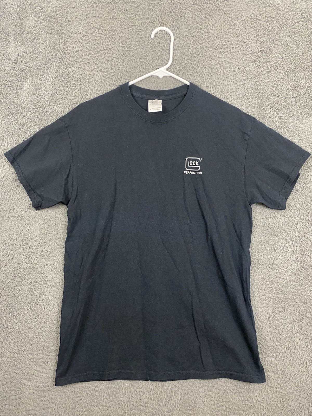 Glock Perfection T-Shirt Mens M Black Cotton Short Sleeve Crew Neck Pullover