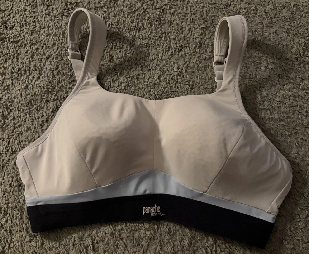 Panache Sport Sports Bra 34D Beige Blue Black Boundless