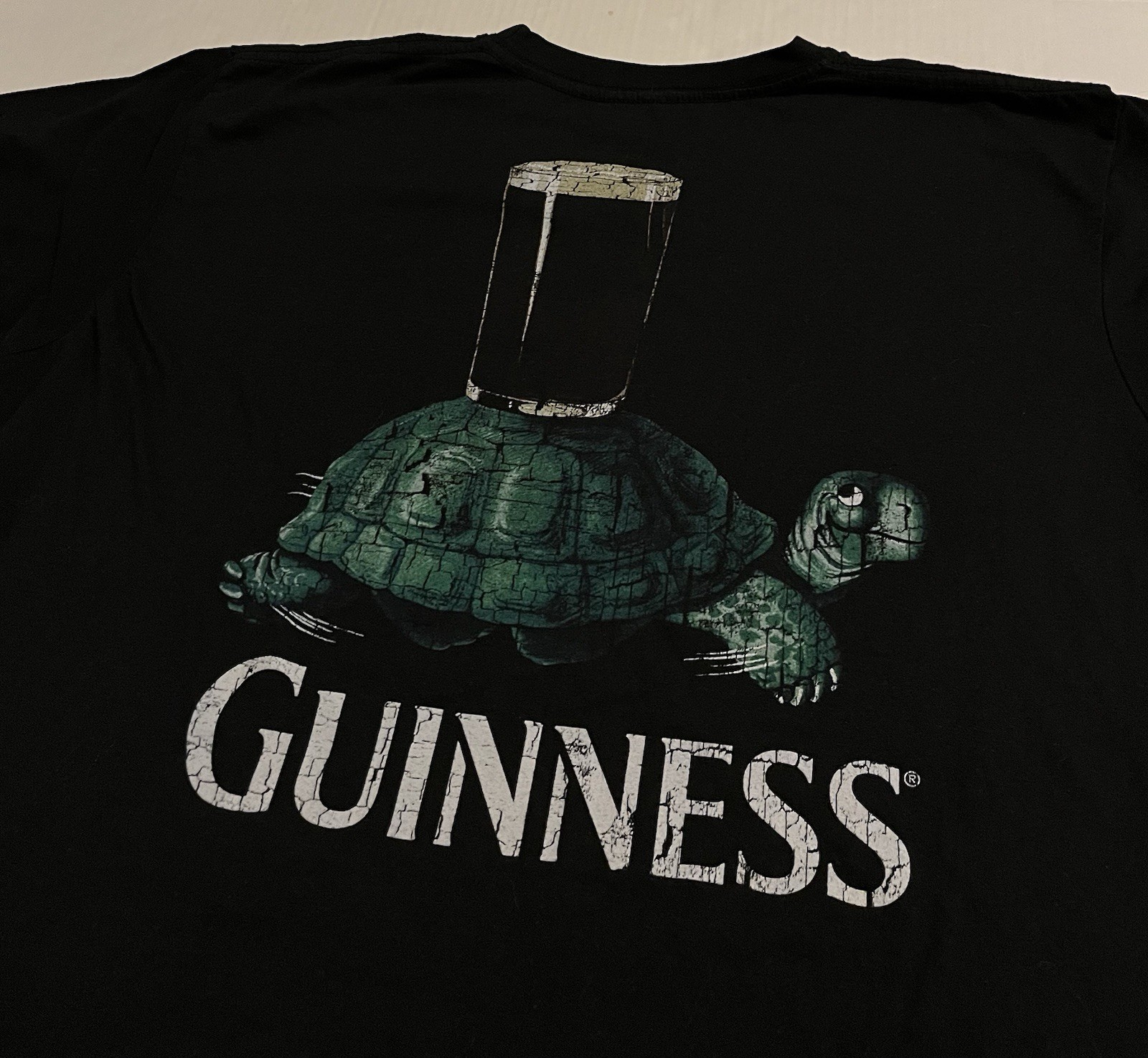 NEW Guinness Beer Turtle Harp Pint Graphic T-Shirt LARGE Black Gate Dublin Irish
