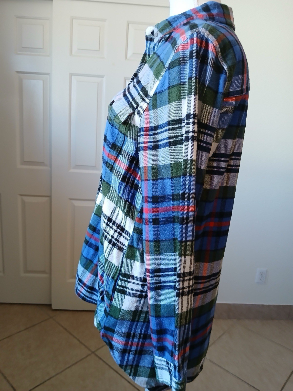 Madewell Womens heavy weight flannel plaid button down shirt Medium Cabin