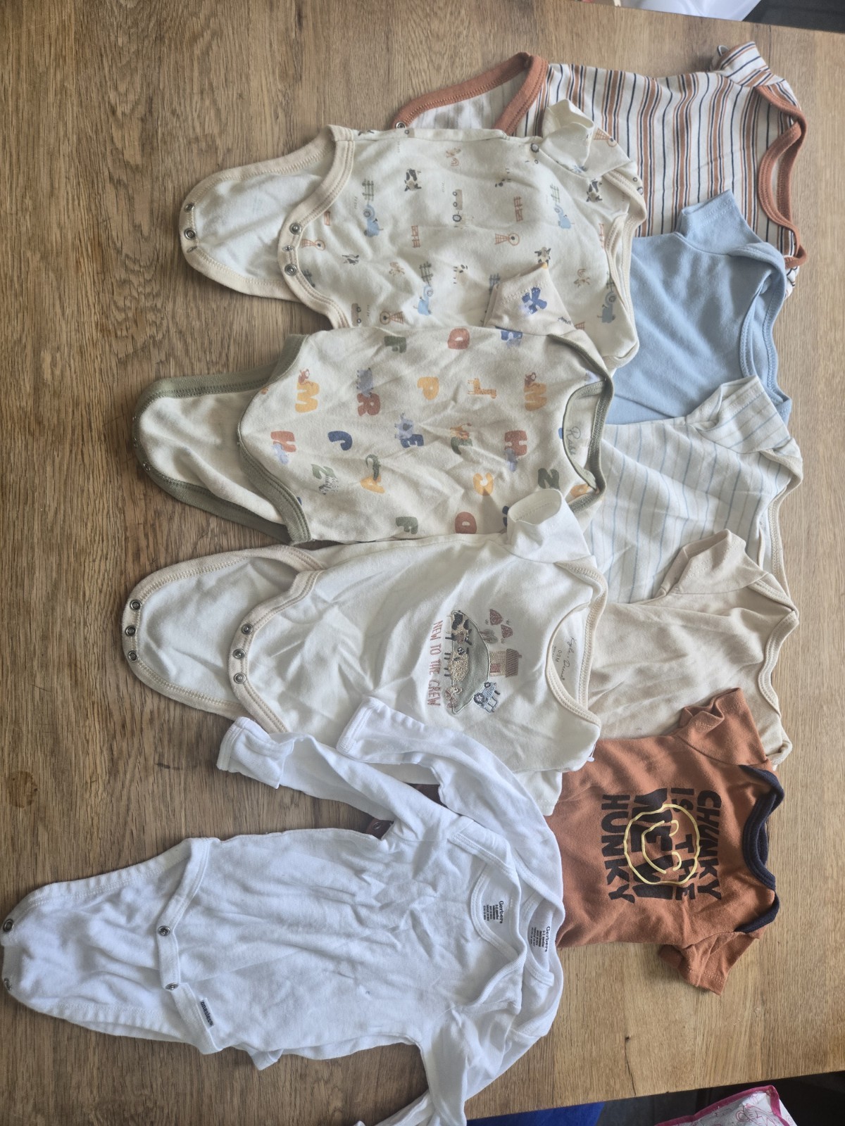 Infant Bodysuits Lot Of 10 Size 0-3 Months, Various Brands
