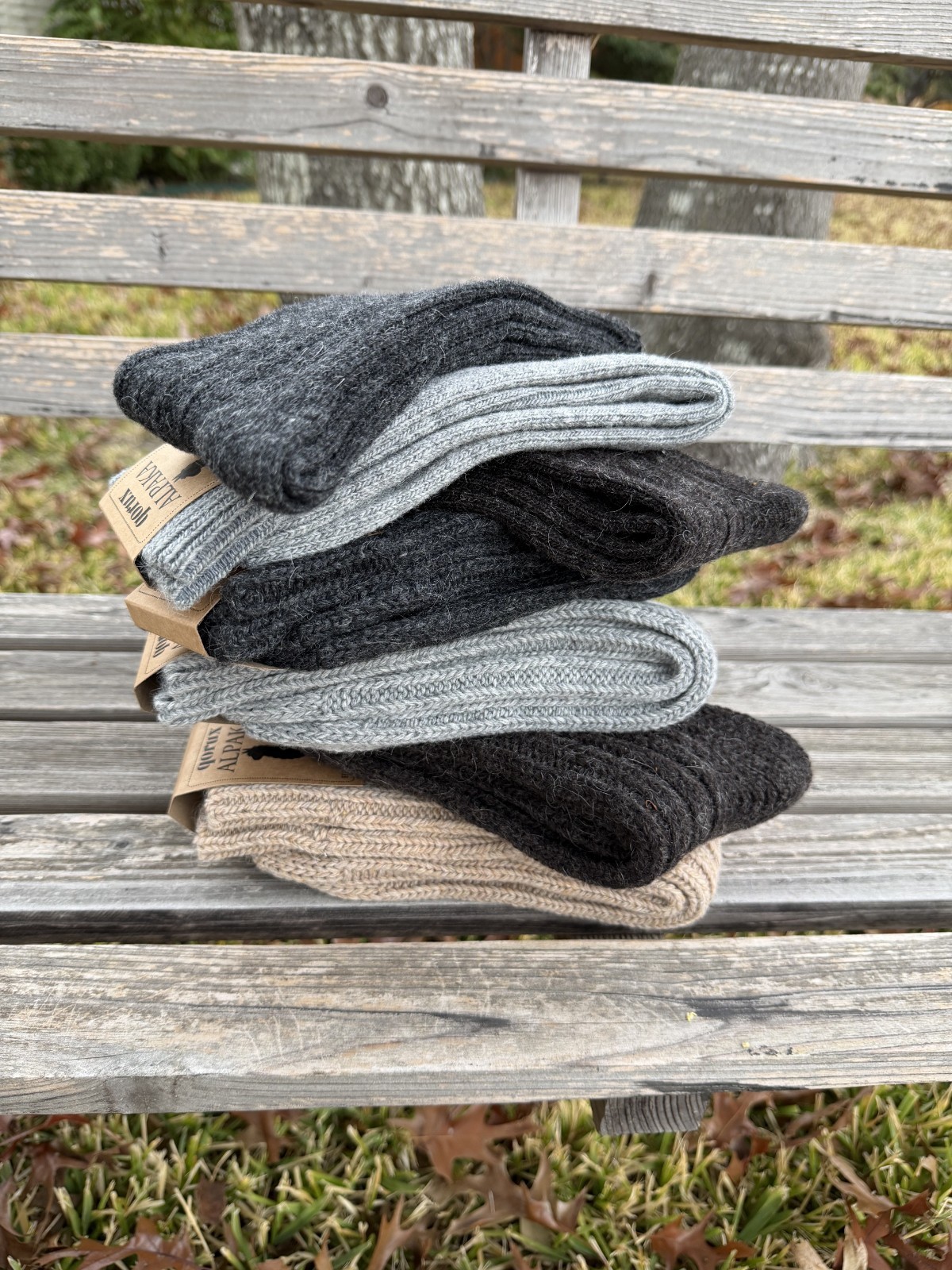 4 Pairs Alpaca Wool Thermal Nature Warm Winter Socks For Women & Men