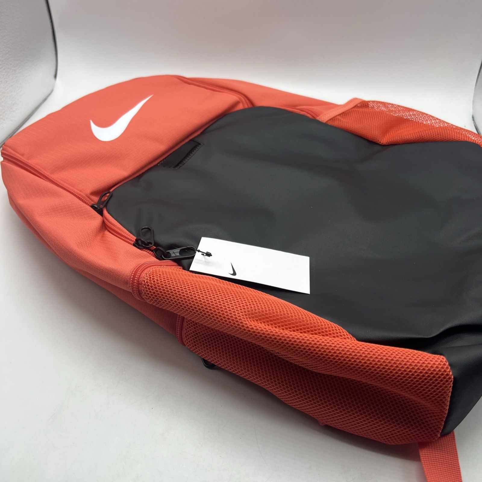 Nike Brasilia Training Backpack Black Orange XL 30L School Travel Bag DM3975-814
