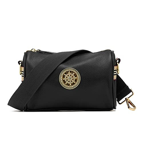 Wide Purse Straps Replacement Adjustable Crossbody Gold Hardware 3.8CM Black