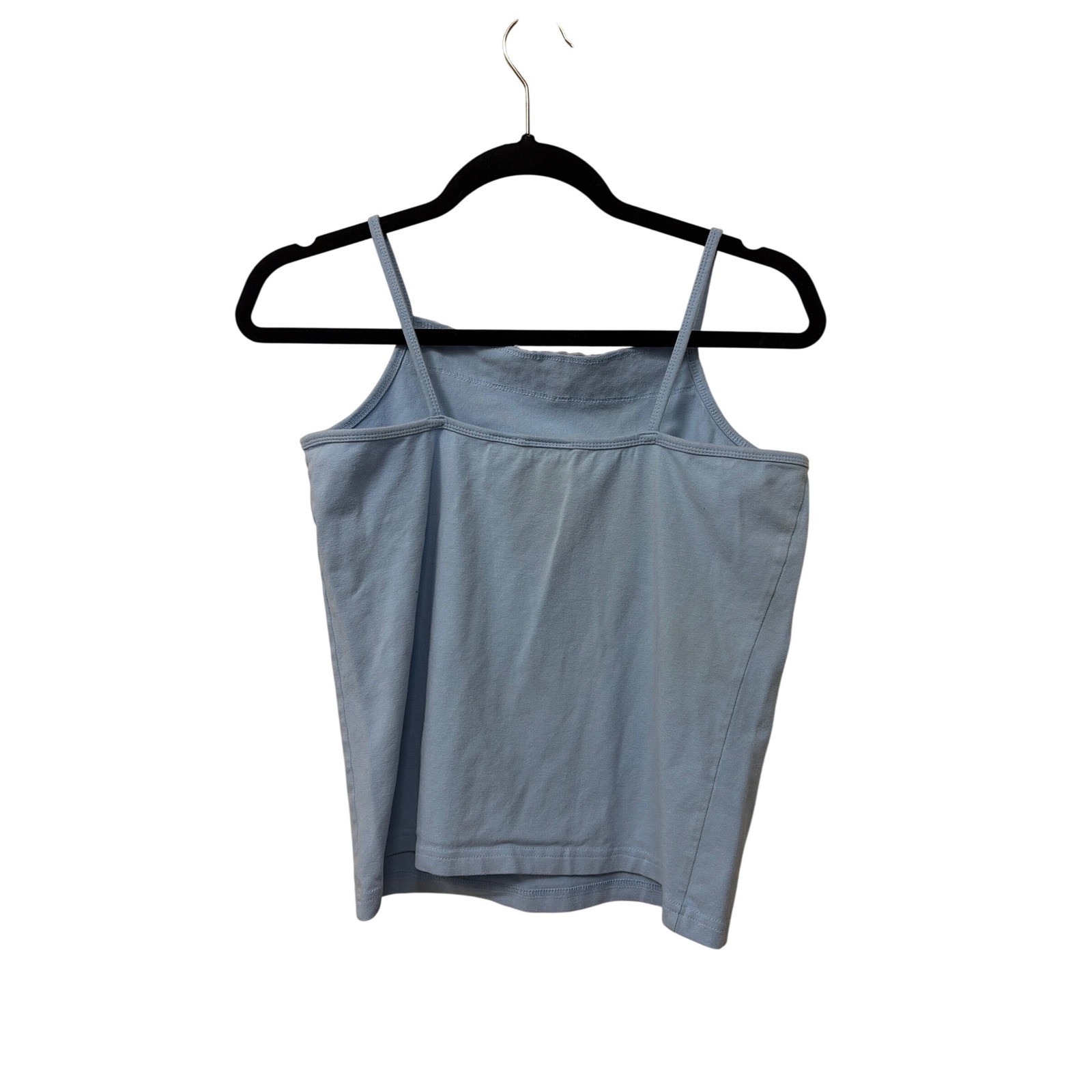 Cherokee Vintage Blue Sequin Lace Trim Cami Tank Top y2k Womens S M