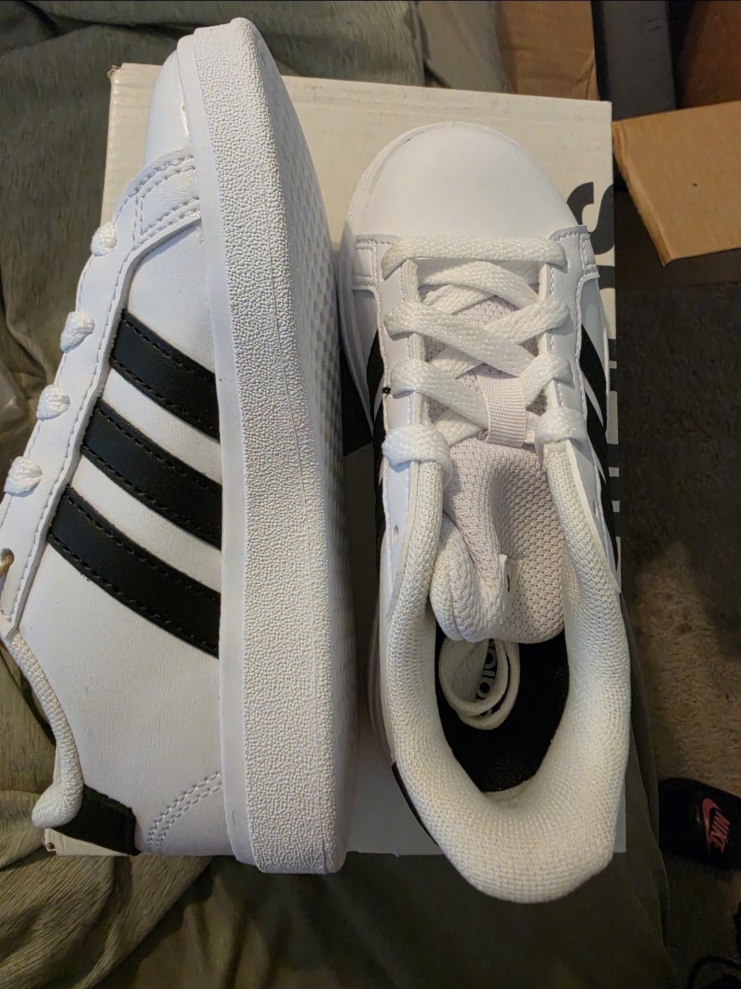 adidas Grand Court 2.0 K Unisex Kids Low Top Sneakers White/Black US 11K GW6511