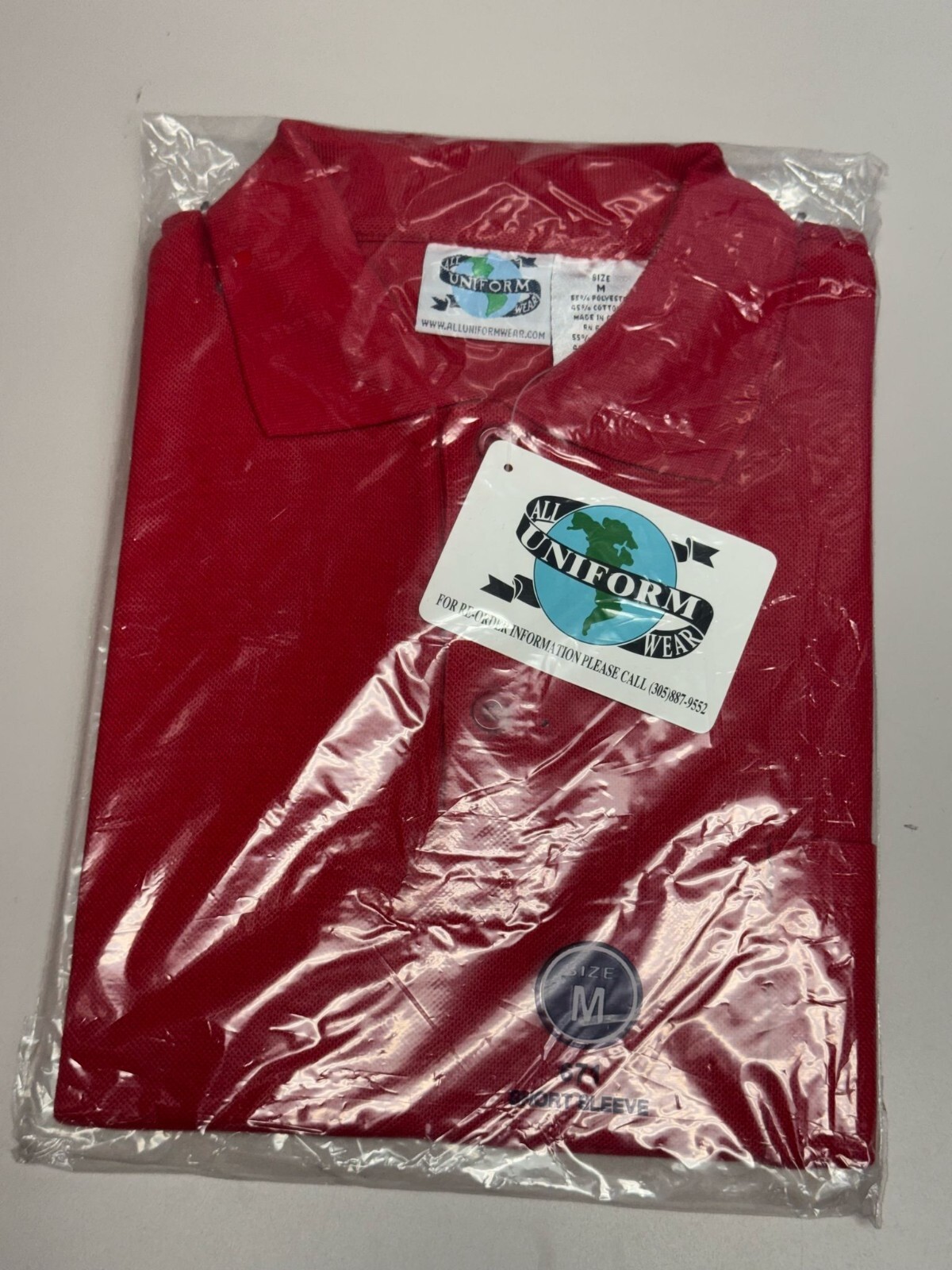 Men’s Pique Polo Shirt With Left Chest Pocket, Red