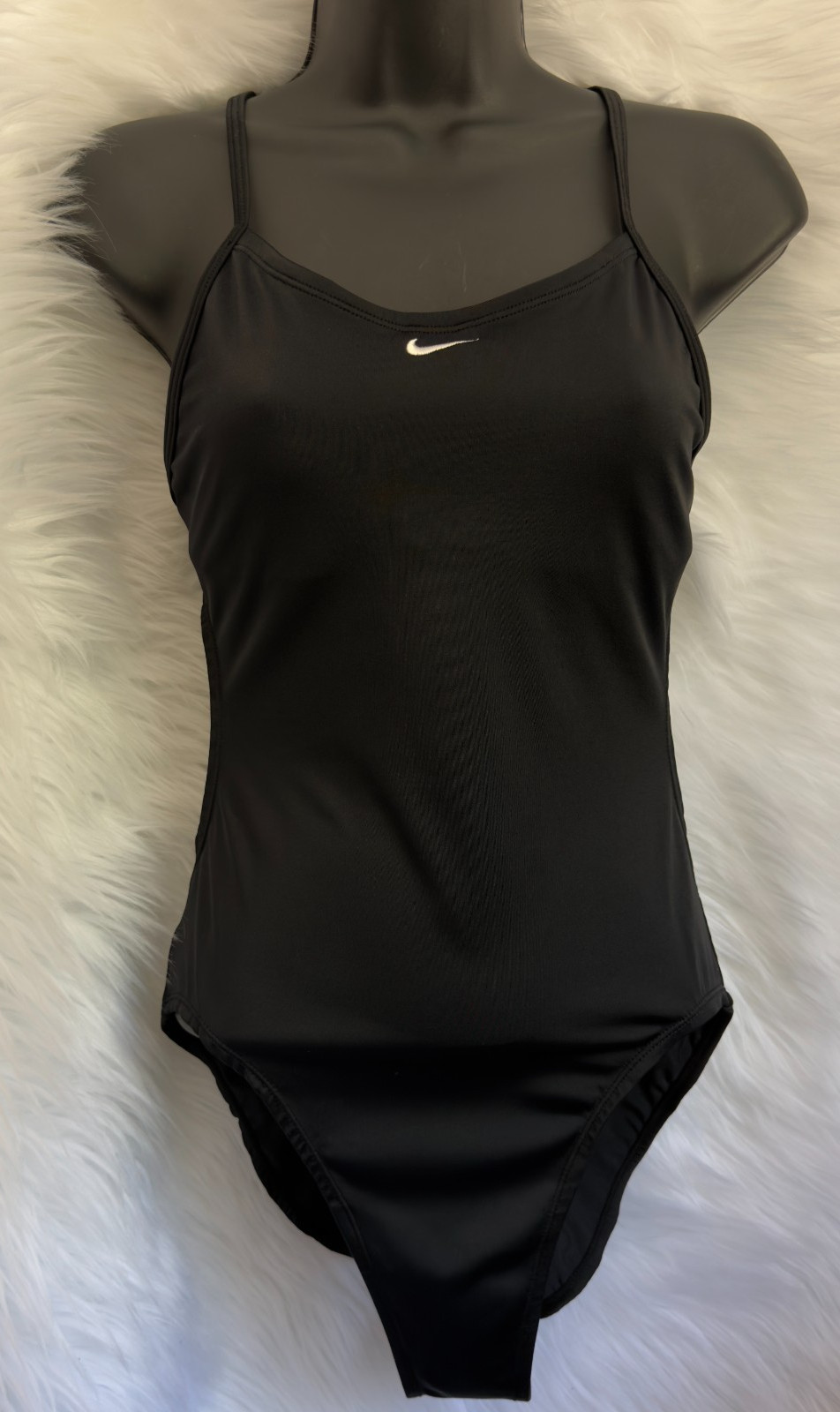 Nike Black One-Piece Swimsuit Size 10 Athletic Training Swim Suit EUC