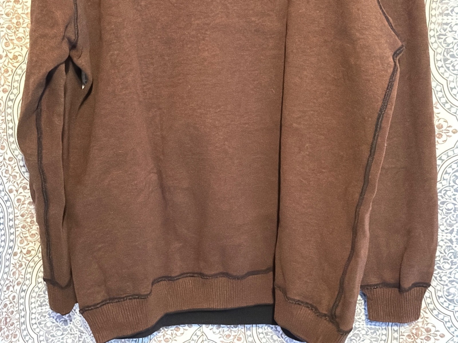 Vintage Black Half-Zip Reversible Sweater Ribbed Collar & Cuffs Mens Size XL
