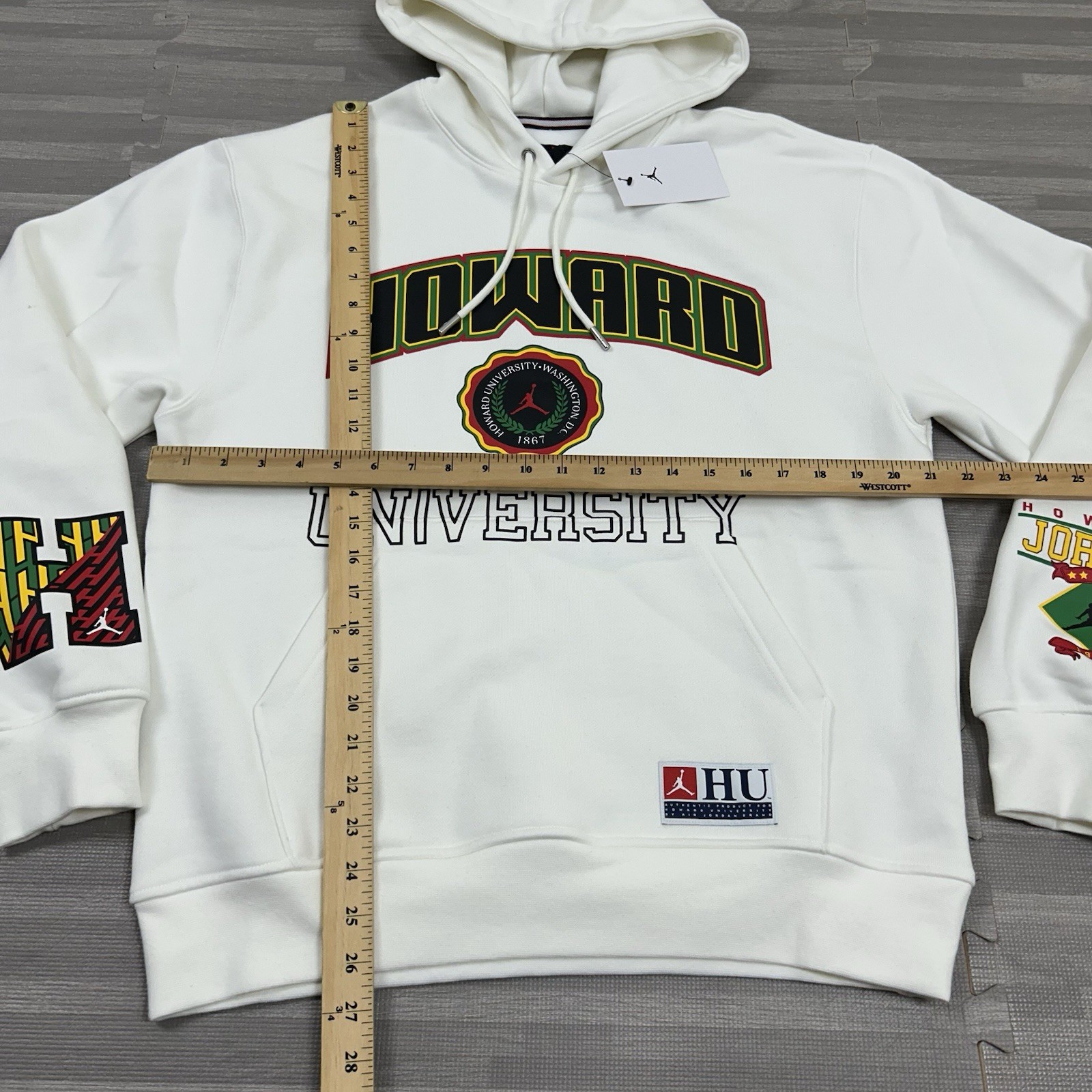 Nike Air Jordan Howard University Pullover Hoodie Mens Medium HJ5908 White $105