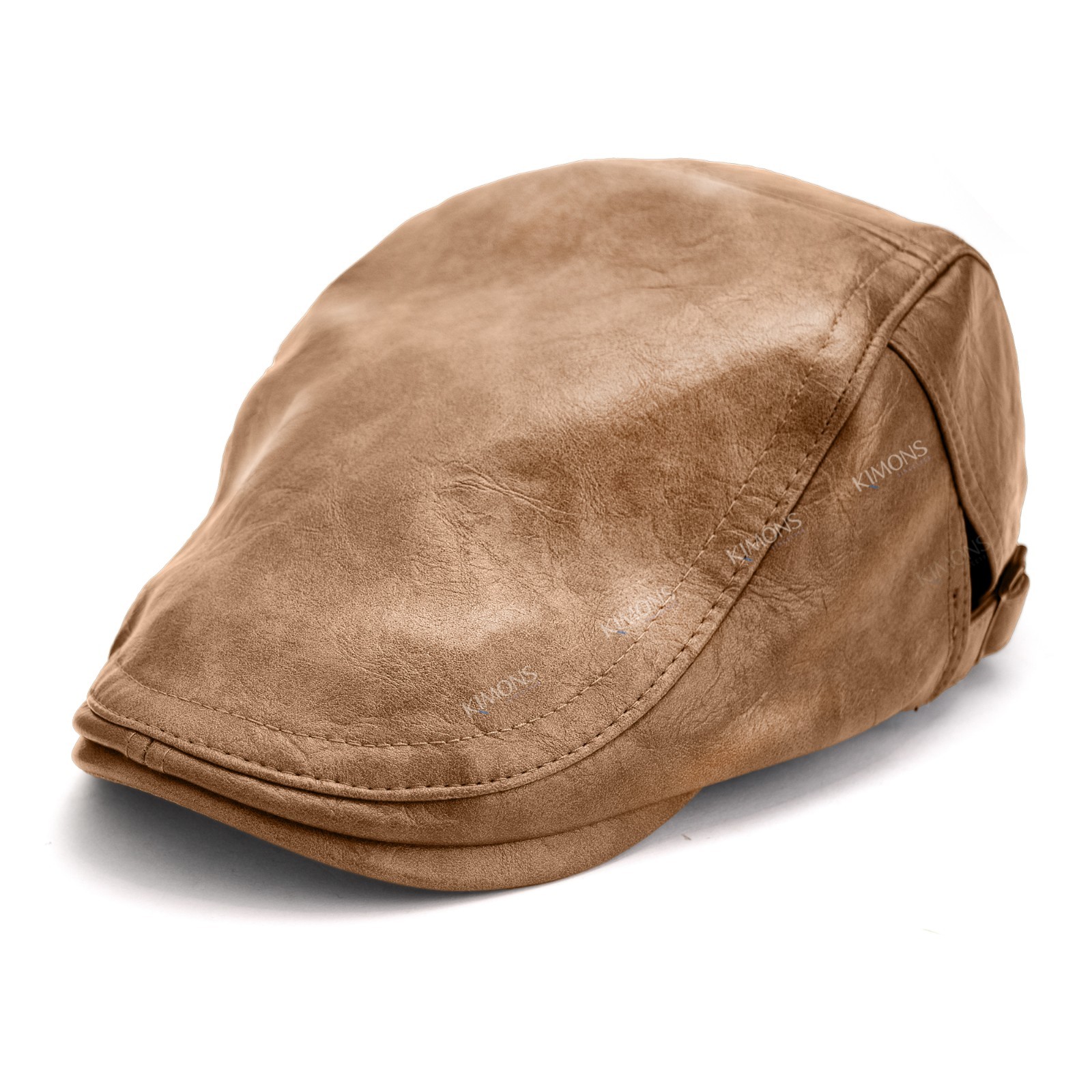 PU Leather Duckbill Gatsby Ivy Hat Cap Golf Driving Flat Cabbie Newsboy