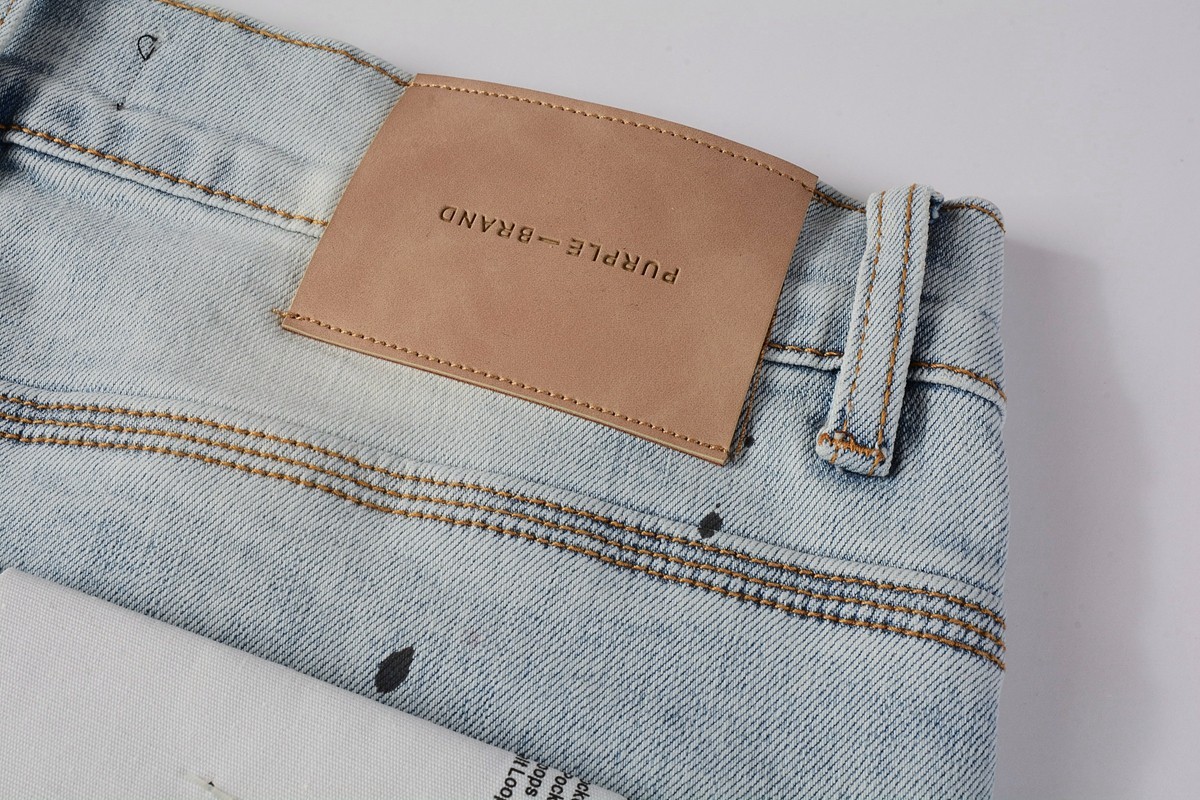 2026 New Purple brand Men’s personalized fashion inkjet Blue jeans