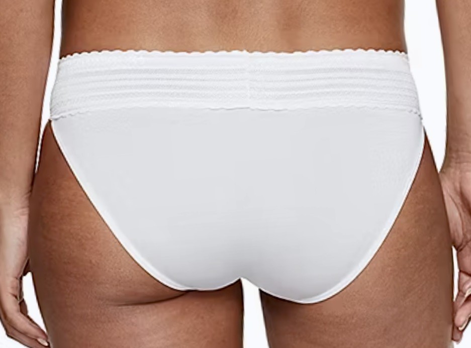 WARNERS No Pinching No Problems Lace White Bikini Panty Womens Sz M 6 L 7 XL 8