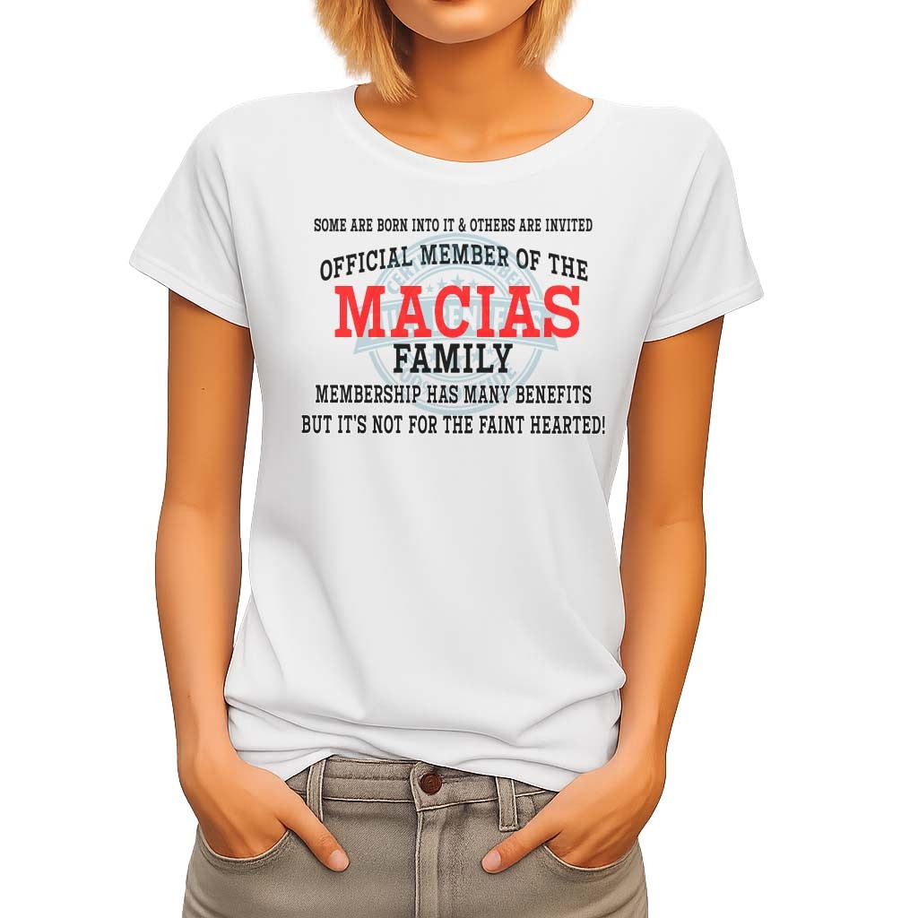 Macias CLAN MENS FAMILY T-SHIRT BIRTHDAY PRESENT