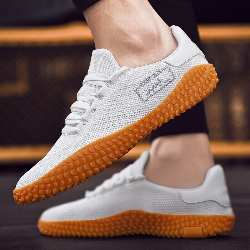 Men Running Sneakers Breathable Mesh Sport Flat Soft Badminton Shoes Non Slip Us