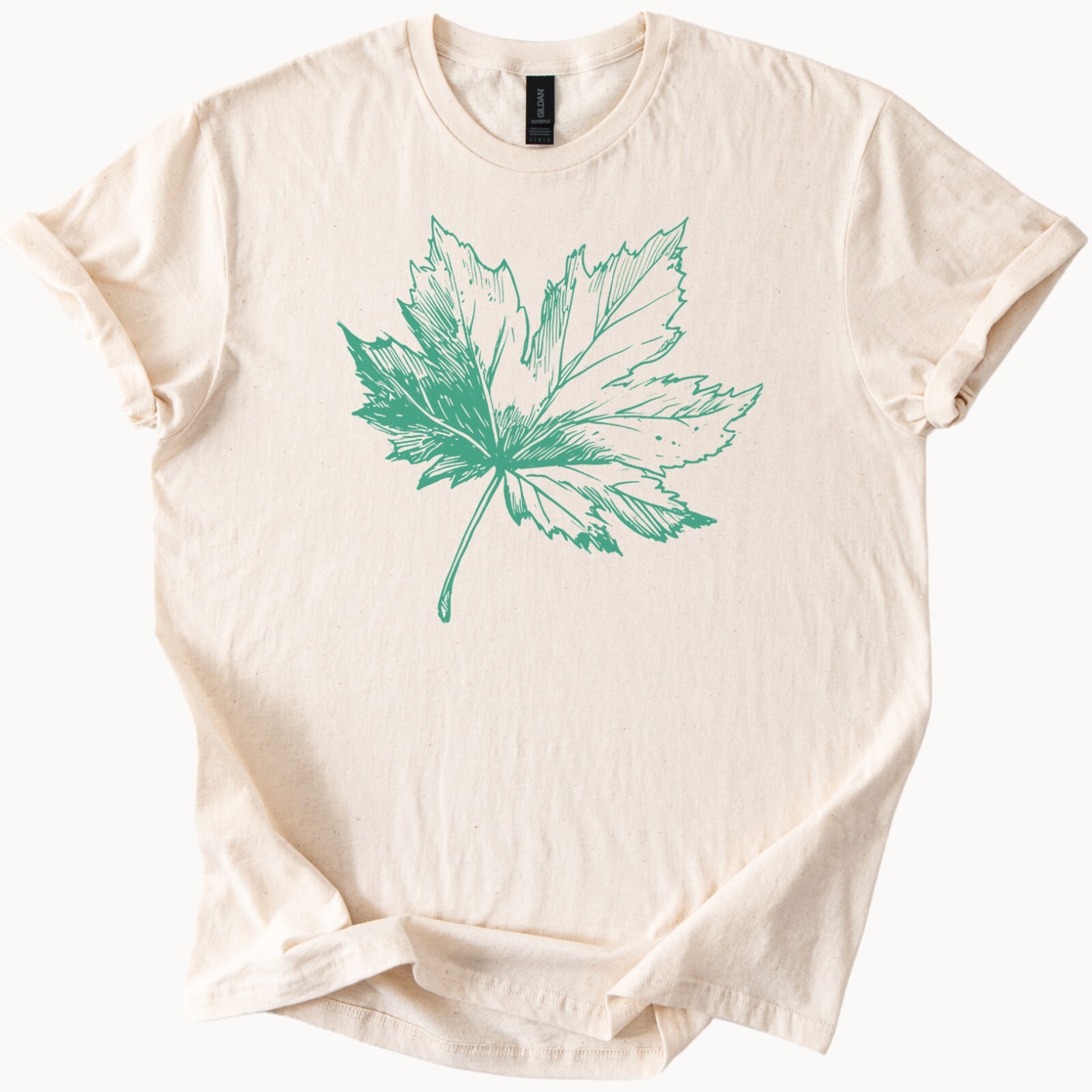 Green Maple Leaf Tee Botanical Nature Shirt Plant Lover Top