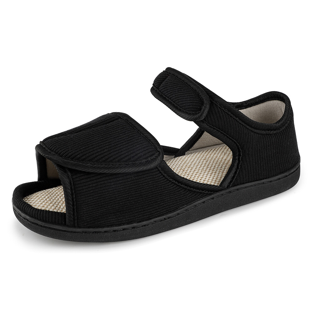 Mens Diabetic Sandals Casual Comfort Outdoor Adjustable Shoes for Swollen Feet