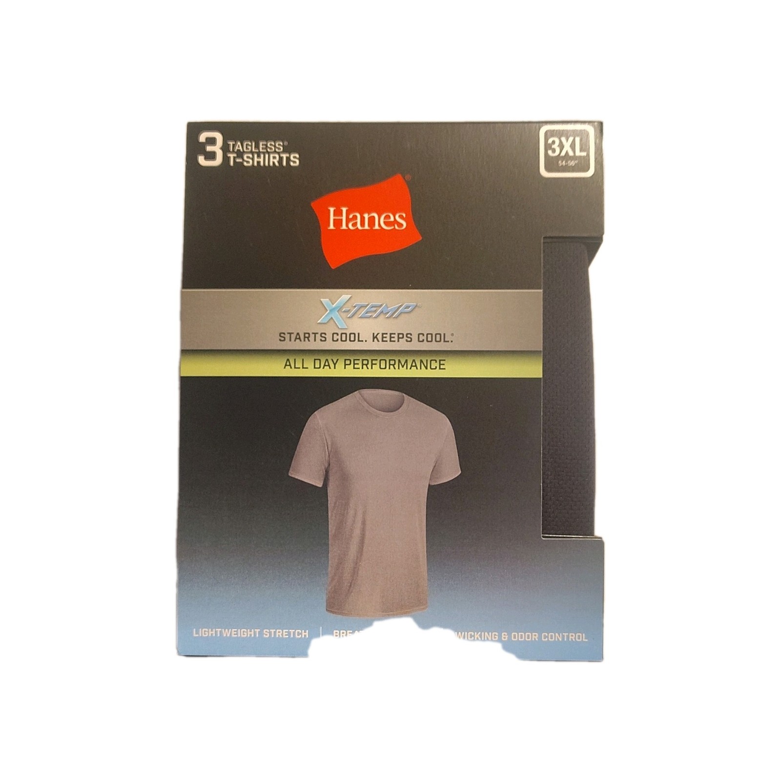 Hanes X-Temp 3XL Gray Mesh Tagless Quick Dry Stretch Crew Neck Tee 3-Pack