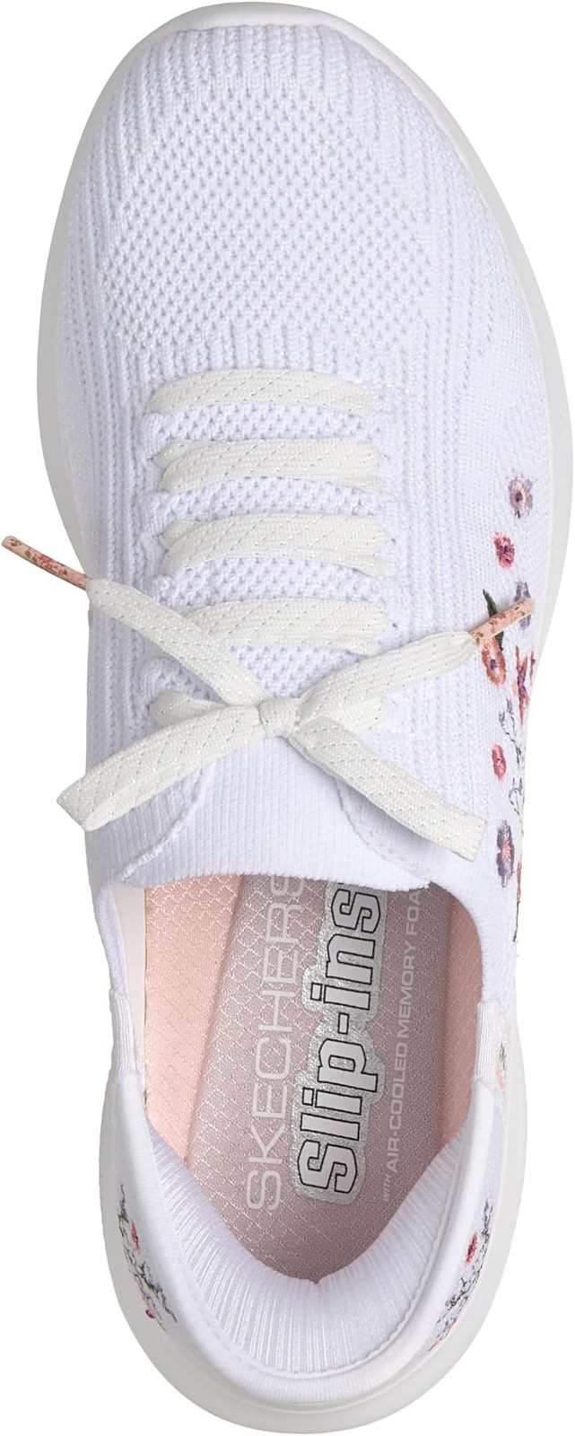 Skechers Womens Ultra Flex 4.0-Sweet Petals Hands Free Slip-ins – White – 9